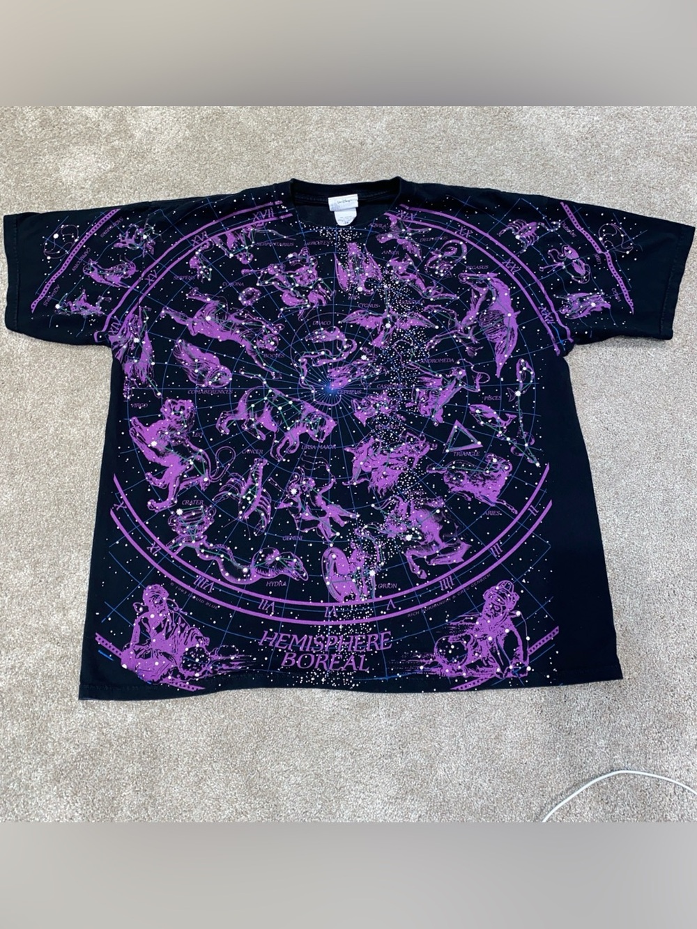 Vintage 1993 Liquid Blue Disney Space Constellations Astrology Zodiac Size 2X